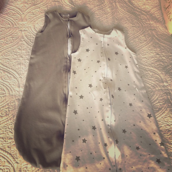 Pair of sleep sacks, gray and white, NWOT - Picture 1 of 1